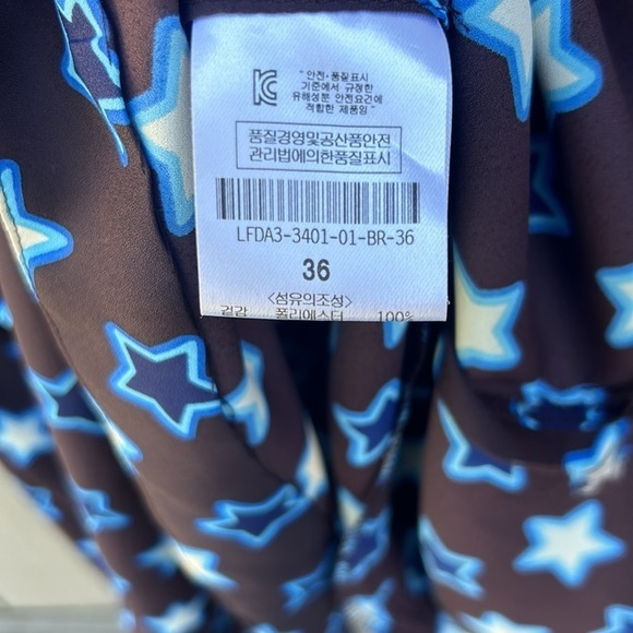 Lucky Chouette Star Print Dress Sz 36 With Pockets Mini Dress Wedding Guest - Picture 4 of 6